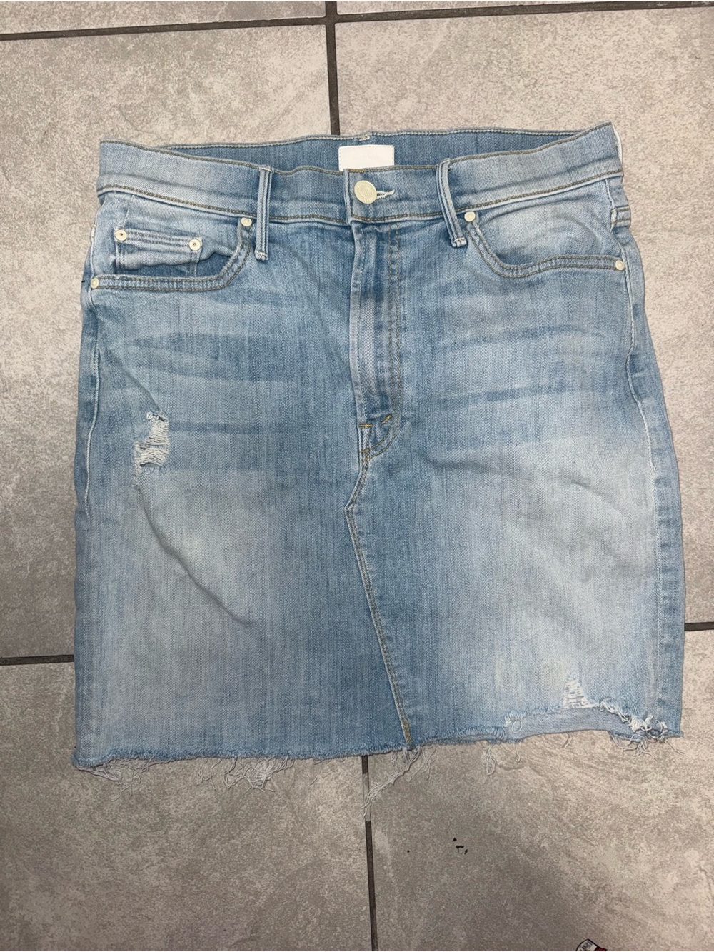 MOTHER THE SACRED MINI FRAY SKIRT 27